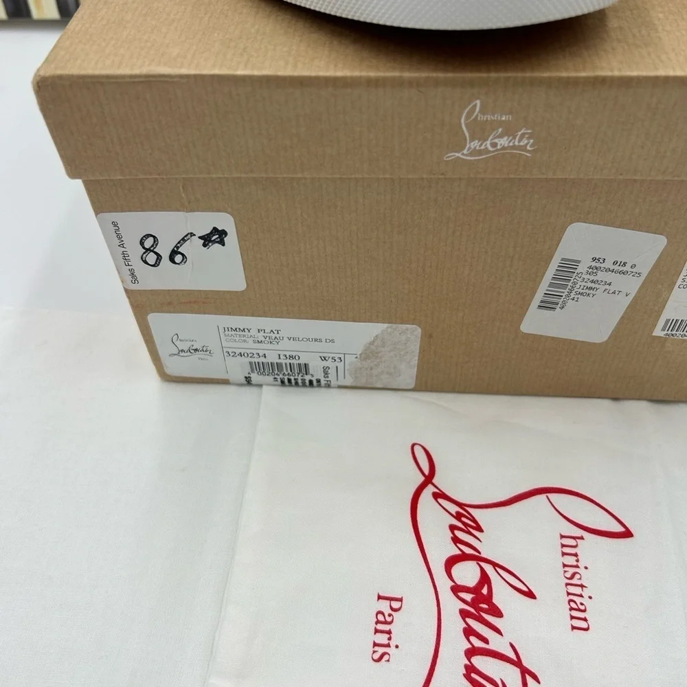 Men's Christian Louboutin Jimmy low top suede sneakers size 41 made in Italy